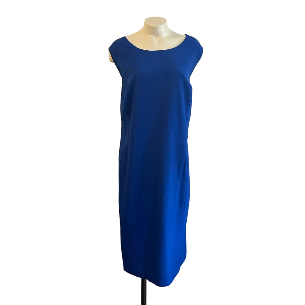 Le Suit Blue Sleeveless Sheath Work sleeveless dress SZ 24W NWT